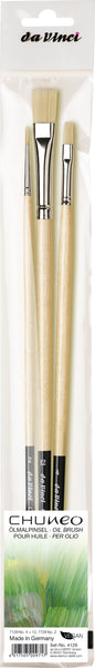 da Vinci Oil & Acrylic Set 4129 • Chuneo Synthetic Hog Bristle - 3 Brush Set