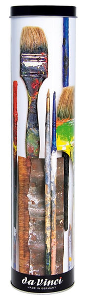 da Vinci Oil & Acrylic Series 5405 Top Acryl Paint Brush Set, Synthetic with Gift Can, Multiple Sizes, 10 Brushes (Series 7185 and 7785)