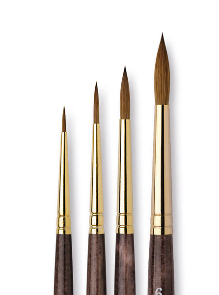 da Vinci Watercolor Set 5547A2 • Harbin Kolinsky Red Sable Round 4 Brush Set • Sizes 0, 2, 4 & 6