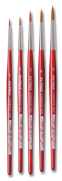da Vinci Watercolor Set 5508A2 • Cosmotop Spin Synthetic Rounds • 5 Brush Set