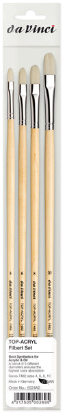 da Vinci Oil & Acrylic Set 5524A2 • Top Acryl Synthetic Filberts • 4 Brush Set