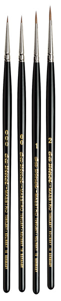 da Vinci Watercolor Set 5536A2 • Series 10 Maestro Kolinsky Red Sable Rounds • 4 Brush Set