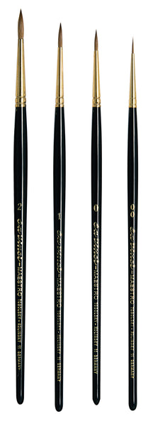 da Vinci Watercolor Set 5537A2 • Series 11 Maestro Kolinsky Red Sable Rounds • 4 Brush Set