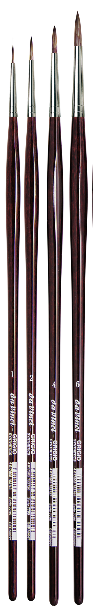 da Vinci Oil & Acrylic Set 5542A2 • Grigio New Wave Synthetic Rounds Series 7795 • 4 Brush Set